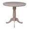 International Concepts Round 36 in Rd Top Pedestal Table, 12 in Leaf, 34.9 inH, Adjust Ht, Washed Gray Taupe, 36 in W, 48 in L K09-36RXT-6B - alternate 3